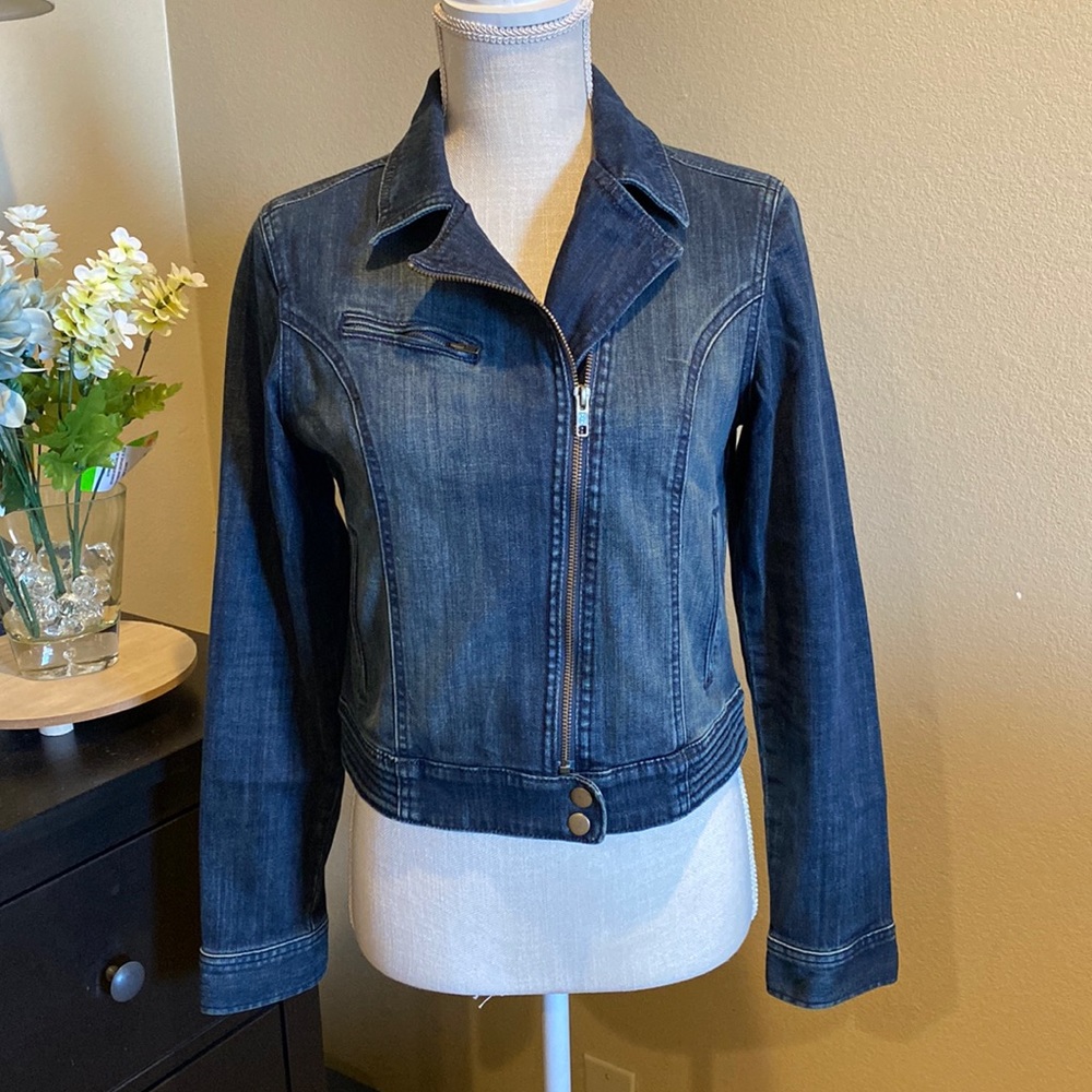 LC Lauren Conrad Moto Denim Jacket